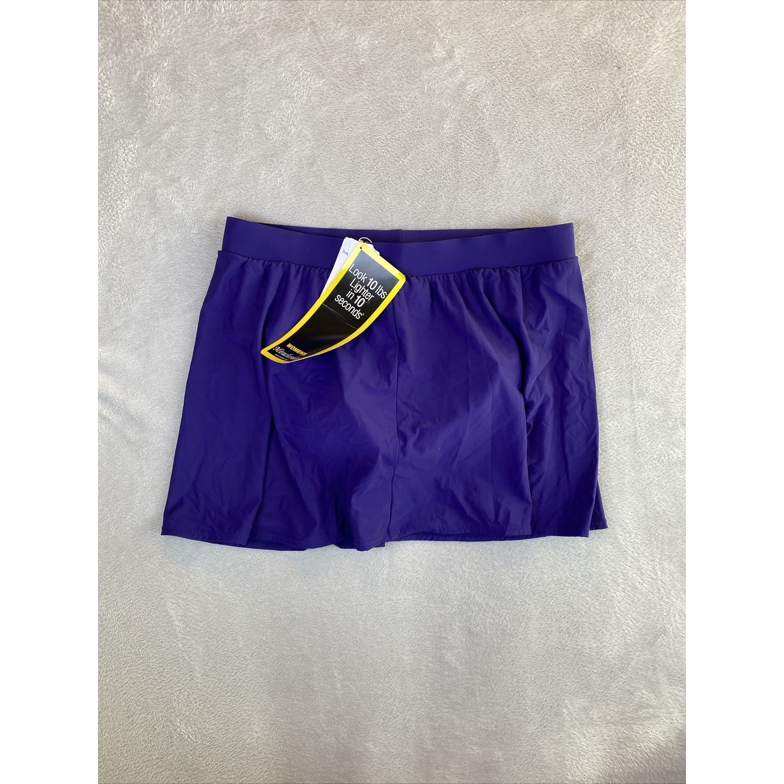 New Miraclesuit Swim Bottoms Women's 20w Skort Eggplant Purple Slimming Separate